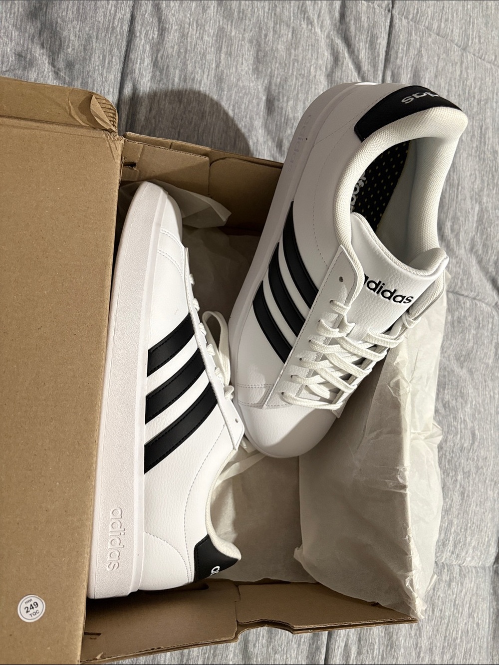 adidas White and Black Low-Top Sneakers